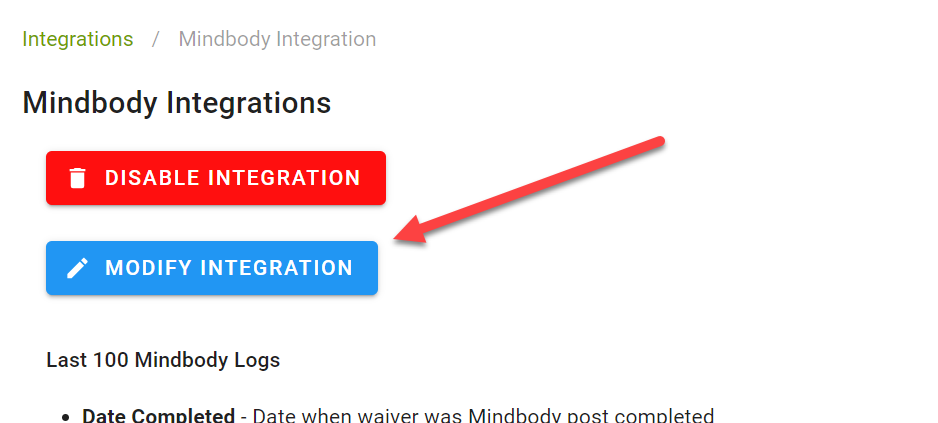 Disable and modify integration buttons
