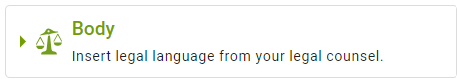 Legal language placeholder text