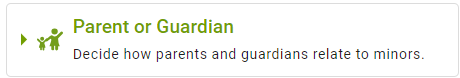 Parent or Guardian" text with icons.
