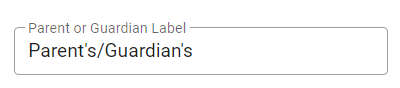 Parent's/Guardian's label text box