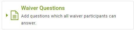 Waiver Questions section with icon