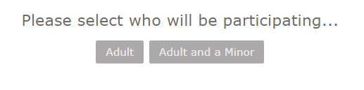 Selection options: Adult or Adult and Minor